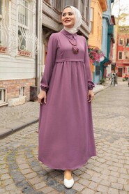 Dusty Rose Hijab Dress 414GK - 1
