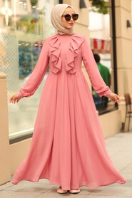 Dusty Rose Hijab Dress 4297GK - 1