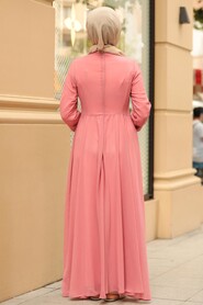Dusty Rose Hijab Dress 4297GK - 2