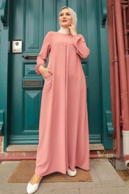 Dusty Rose Hijab Dress 4362GK - 1