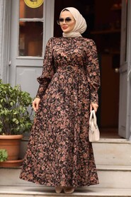 Dusty Rose Hijab Dress 44671GK - 1