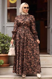 Dusty Rose Hijab Dress 44671GK - 6