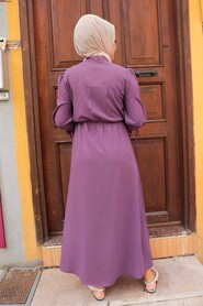 Dusty Rose Hijab Dress 514GK - 2