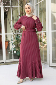 Dusty Rose Hijab Dress 51911GK - 3