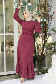 Dusty Rose Hijab Dress 51911GK - 2