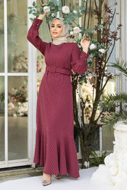 Dusty Rose Hijab Dress 51911GK - 1
