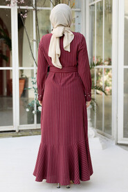 Dusty Rose Hijab Dress 51911GK - 5