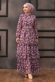 Dusty Rose Hijab Dress 5347GK - 1
