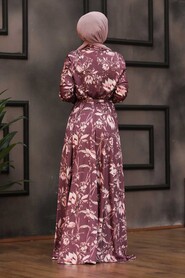 Dusty Rose Hijab Dress 53493GK - 2