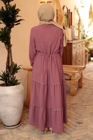 Dusty Rose Hijab Dress 63250GK - 2