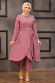 Dusty Rose Hijab Dual Suit Dress 1400GK - 1