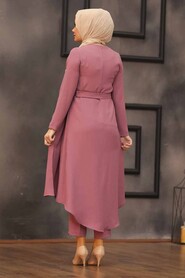 Dusty Rose Hijab Dual Suit Dress 1400GK - 2