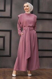 Dusty Rose Hijab Dual Suit Dress 1471GK - 1