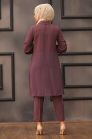 Dusty Rose Hijab Dual Suit Dress 14801GK - 2