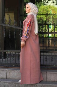 Dusty Rose Hijab Dual Suit Dress 2200GK - 4