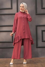 Dusty Rose Hijab Dual Suit Dress 2428GK - 1