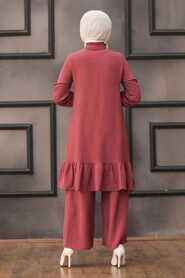 Dusty Rose Hijab Dual Suit Dress 2428GK - 2