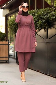 Dusty Rose Hijab Dual Suit Dress 482GK - 1
