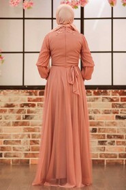Neva Style - Modern Dusty Rose Islamic Clothing Prom Dress 21780GK - Thumbnail
