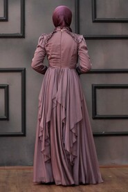  Luxury Dusty Rose Muslim Long Sleeve Dress 21850GK - 3