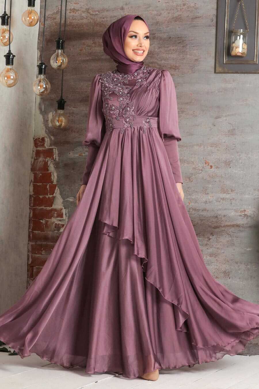 Neva Style - Modern Dusty Rose Islamic Bridesmaid Dress 21930GK