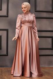  Luxury Dusty Rose Modest Evening Gown 22010GK - 2