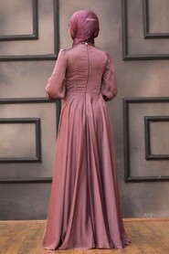  Luxury Dusty Rose Islamic Clothing Evening Dress 22150GK - 3
