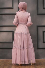  Modern Dusty Rose Islamic Evening Gown 2335GK - 4