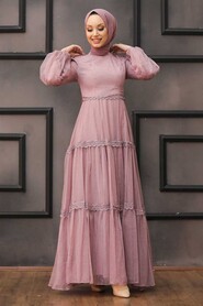  Modern Dusty Rose Islamic Evening Gown 2335GK - 1