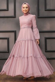  Modern Dusty Rose Islamic Evening Gown 2335GK - 2