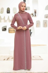  Dusty Rose Turkish Muslim Wedding Dress 32150GK - 3