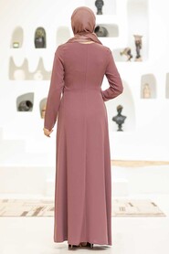  Dusty Rose Turkish Muslim Wedding Dress 32150GK - 4