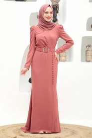  Modern Dusty Rose Hijab Prom Dress 3231GK - 1