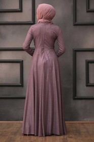  Plus Size Dusty Rose Islamic Evening Gown 50162GK - 2