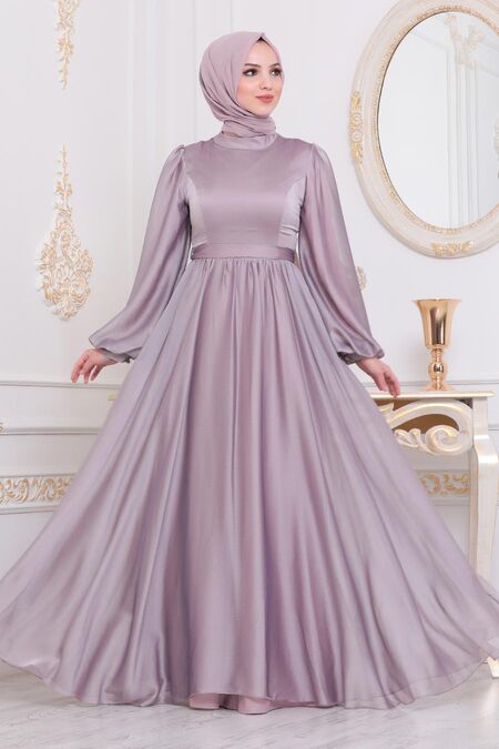 Elegant Dusty Rose Islamic Clothing Evening Gown 5215GK - Neva-style.com