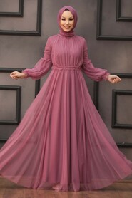  Luxorious Dusty Rose Muslim Wedding Gown 5474GK - 1