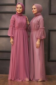  Luxorious Dusty Rose Muslim Wedding Gown 5474GK - 2
