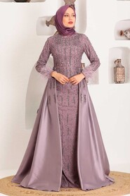  Luxorious Dusty Rose Muslim Bridesmaid Dress 7520GK - 3