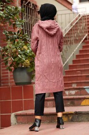 Dusty Rose Hijab Knitwear Cardigan 4011GK - 7