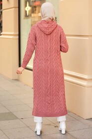 Dusty Rose Hijab Knitwear Cardigan 5373GK - 3