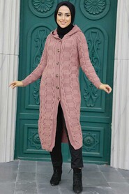 Dusty Rose Hijab Knitwear Cardigan 70201GK - 1