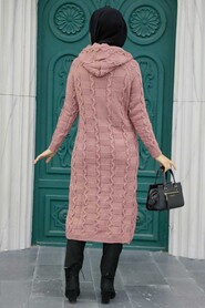 Dusty Rose Hijab Knitwear Cardigan 70201GK - 5