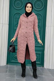 Dusty Rose Hijab Knitwear Cardigan 70201GK - 2