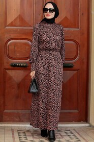 Dusty Rose Hijab Knitwear Dress 5231GK - 1