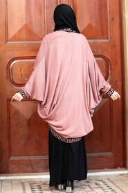 Dusty Rose Hijab Knitwear Suit Dress 30920GK - 2