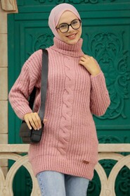Dusty Rose Hijab Knitwear Sweater 30051GK - 1
