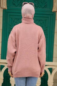 Dusty Rose Hijab Knitwear Sweater 30051GK - 2