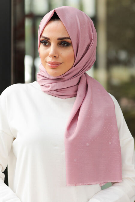 Dusty Rose Hijab Shawl 7529GK - NEVA STYLE