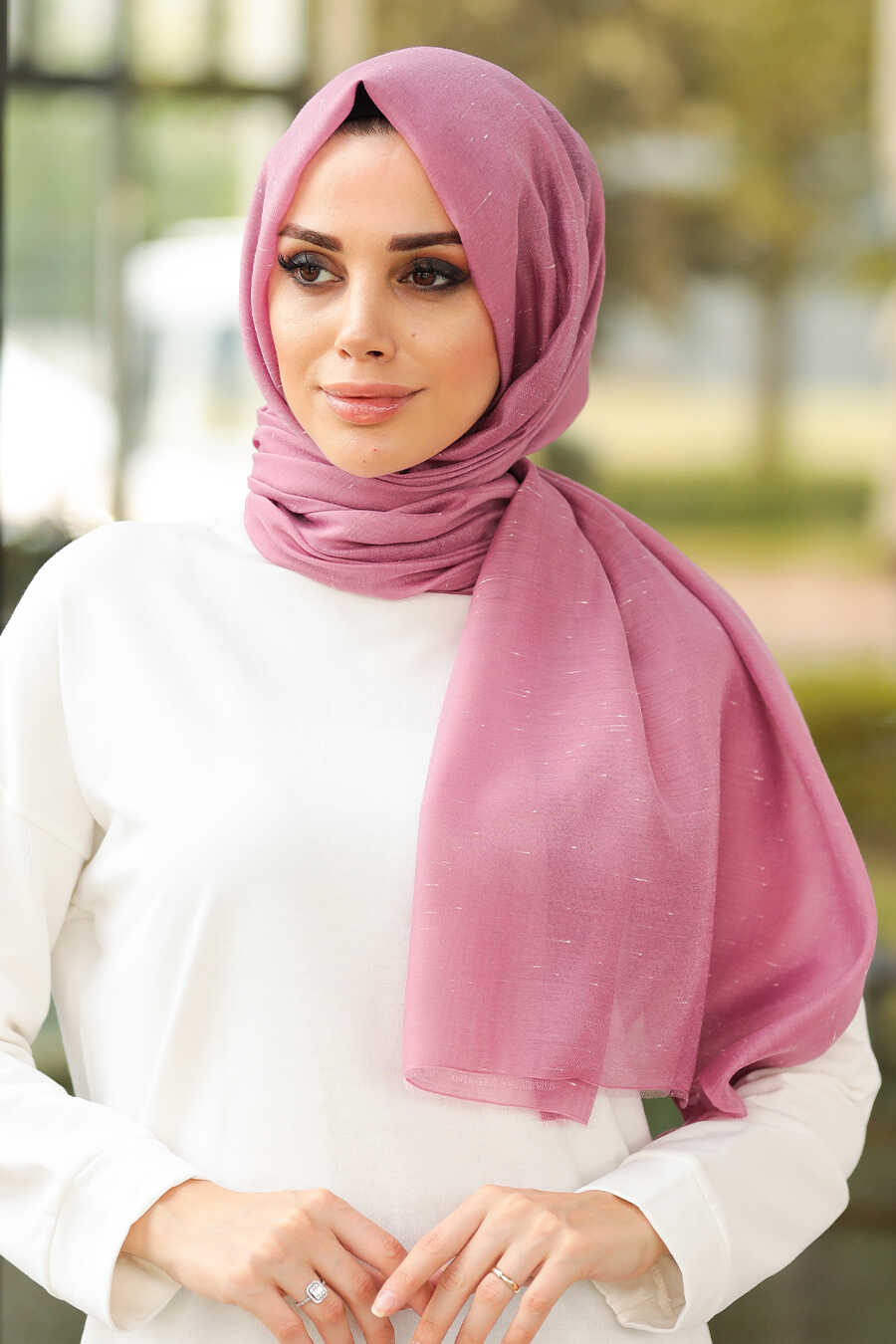 Dusty Rose Hijab Shawl 7536GK