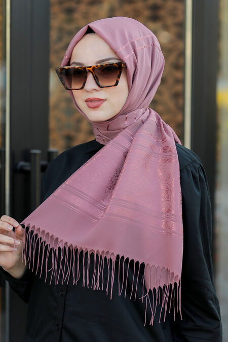 Dusty Rose Hijab Shawl 7545GK - NEVA STYLE